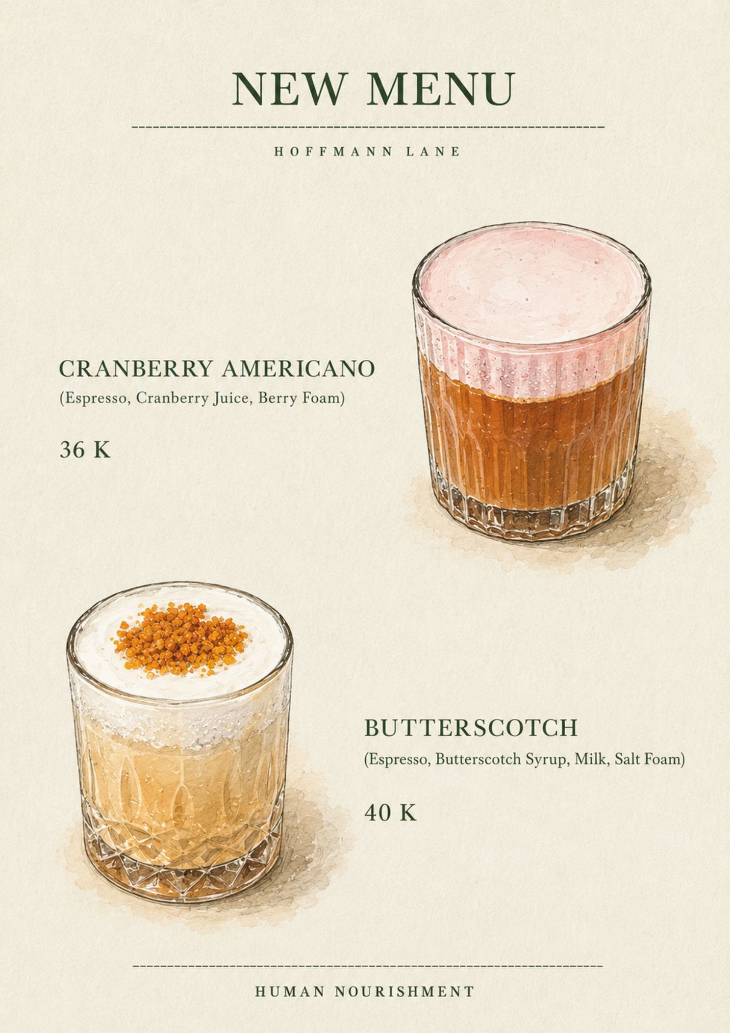 Buku menu ilustrasi Hoffmann Lane, halaman 4 dari 32